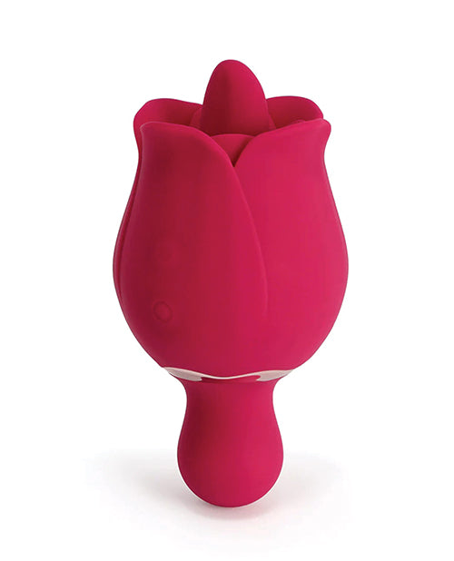 Sylvia Tongue Licking Rose Vibrator - Red