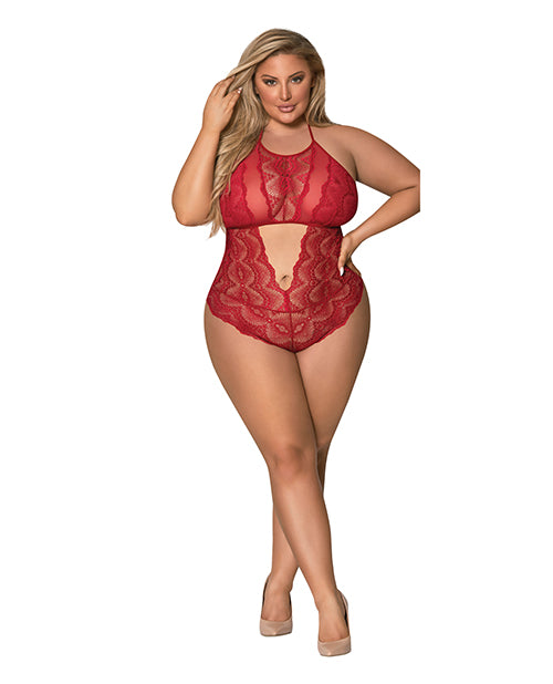 Sugar & Spice Teddy W/snap Crotch Red Qn