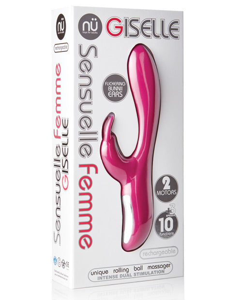 Nu Sensuelle Giselle Rechargeable Rabbit - Magenta