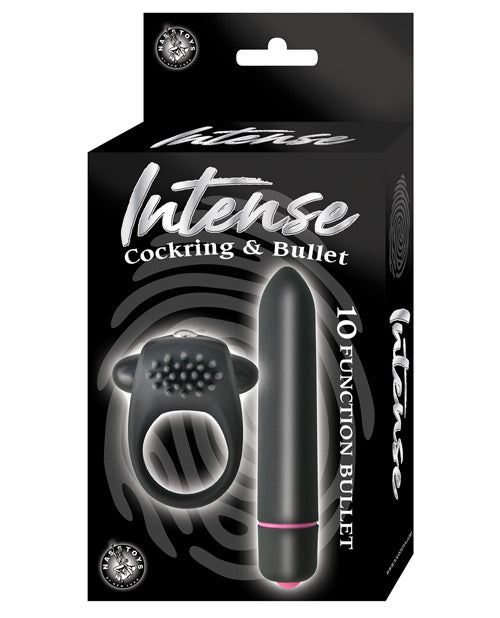 Intense Cockring & Bullet - Black