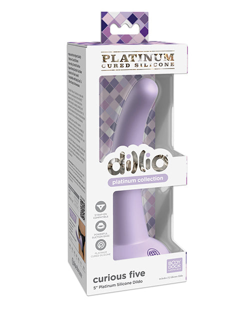 Dillio Platinum 5" Curious Five Silicone Dildo