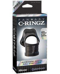 Fantasy C-ringz Rock Hard Ring & Ball Stretcher - Black