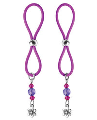 Bijoux De Nip Nipple Halos Flower Charm - Purple