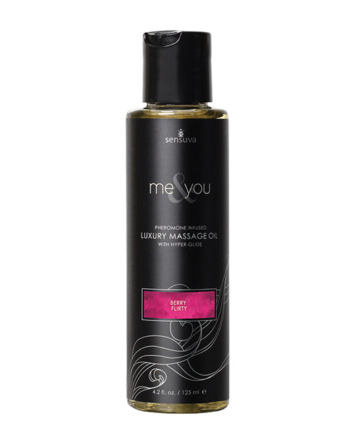 Sensuva Me & You Massage Oil - 4.2 Oz Berry Flirty