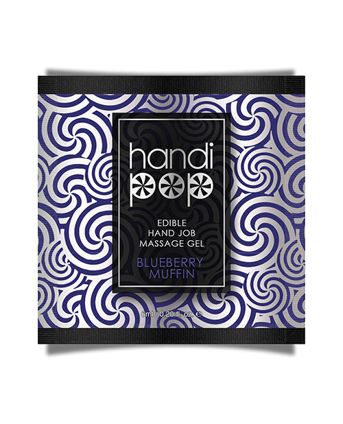 Handipop Hand Job Massage Gel Single Use Packet - 6 Ml Blueberry Muffin