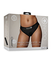 Shots Ouch Vibrating Strap On Hipster - Black