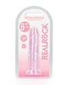 Shots Realrock Crystal Clear Straight Dildo W/suction Cup