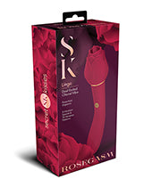 Secret Kisses Rosegasm Lingo Dual Ended Rose Bud W/clitoral Flickering & Internal Massage - Red