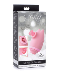 Inmi Shegasm Kitty Licker 5x Triple Clit Stimulator - Pink