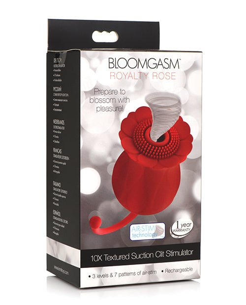 Inmi Bloomgasm Royalty Rose 10x Suction & Clit Stimulator - Red